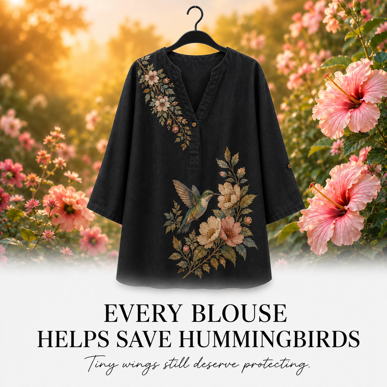 Women's Hummingbird Summer Blouse