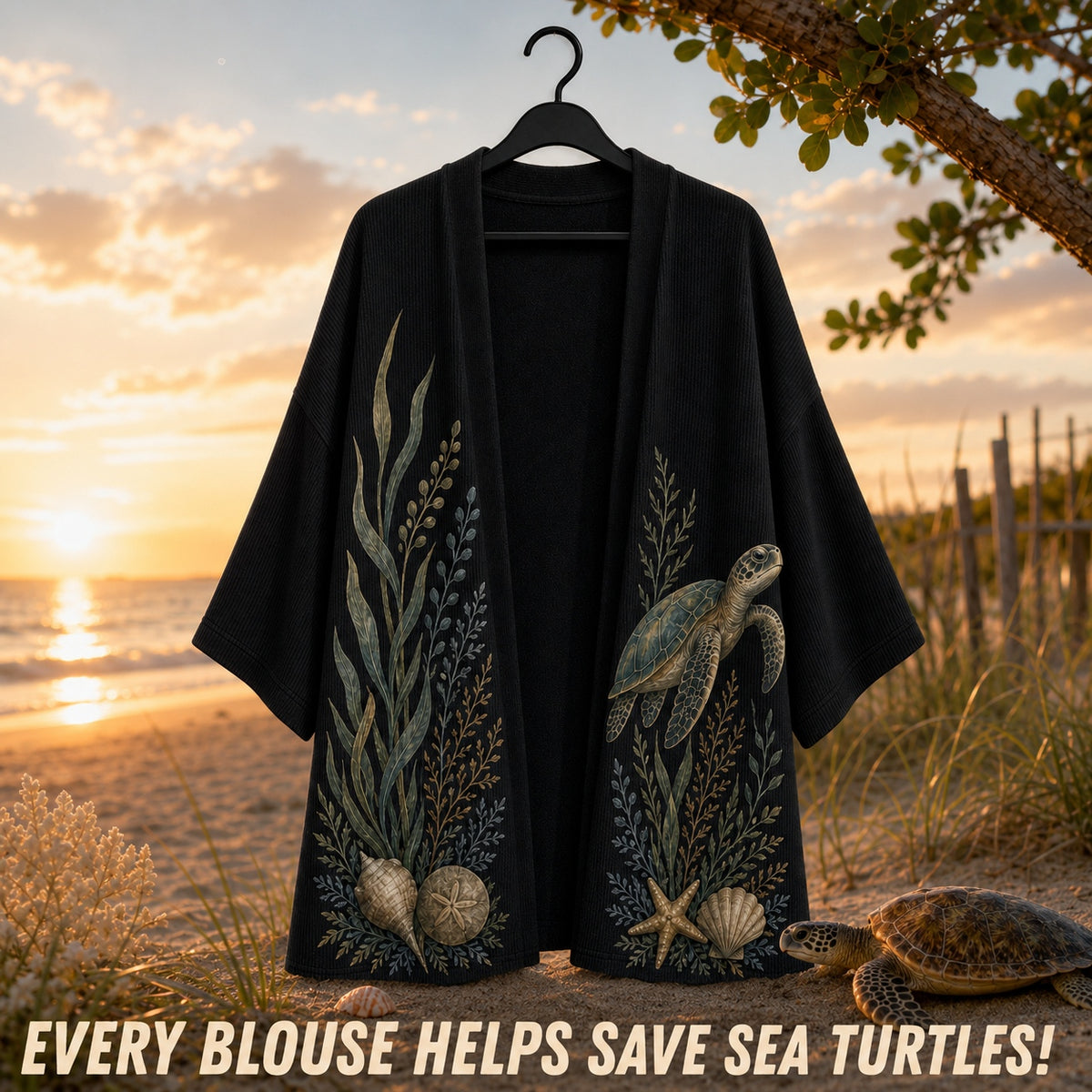 Women's Sea Turtle Cardigan