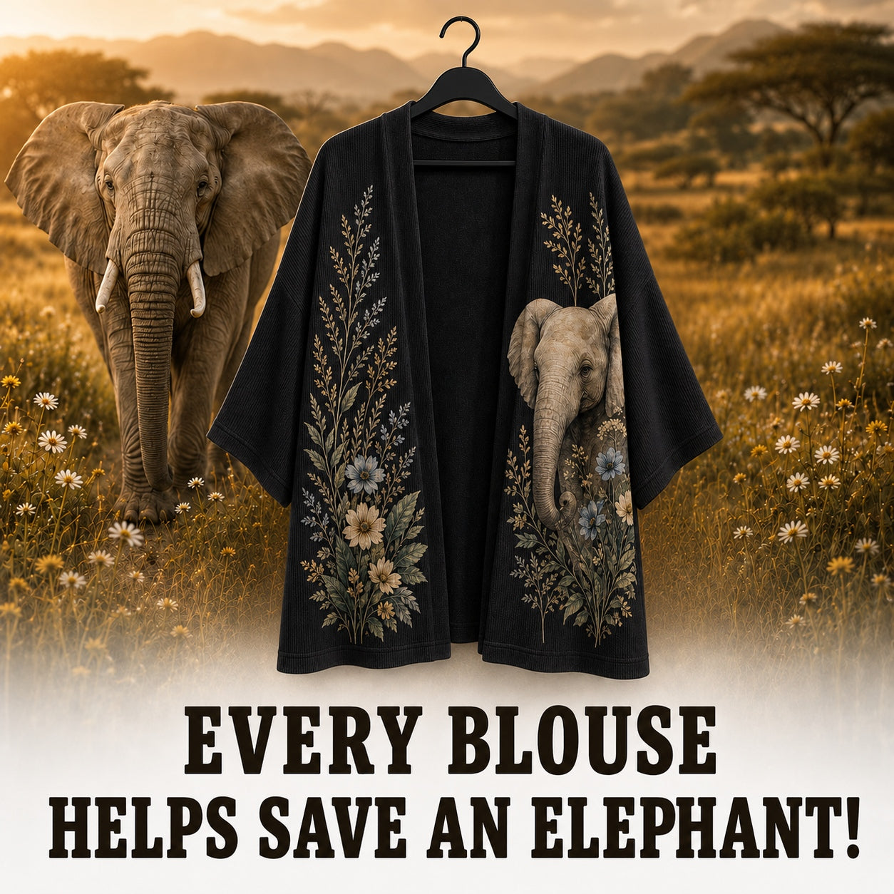 Women's Elephant Summer Cardigan