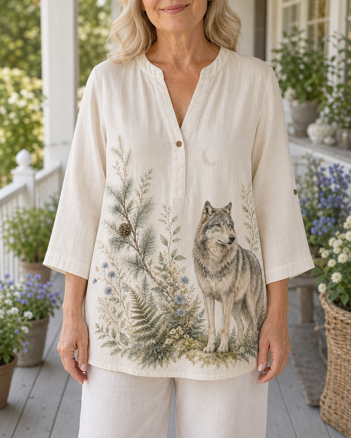 Women's Wolf Summer Blouse