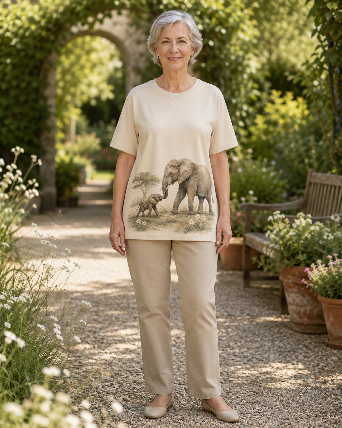 Women's Elephant Savanna Matriarch Summer Tee