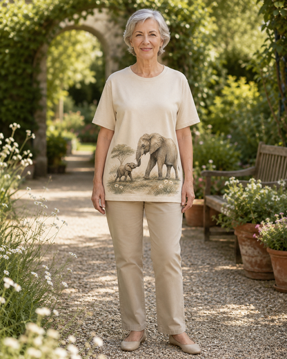 Women's Elephant Savanna Matriarch Summer Tee