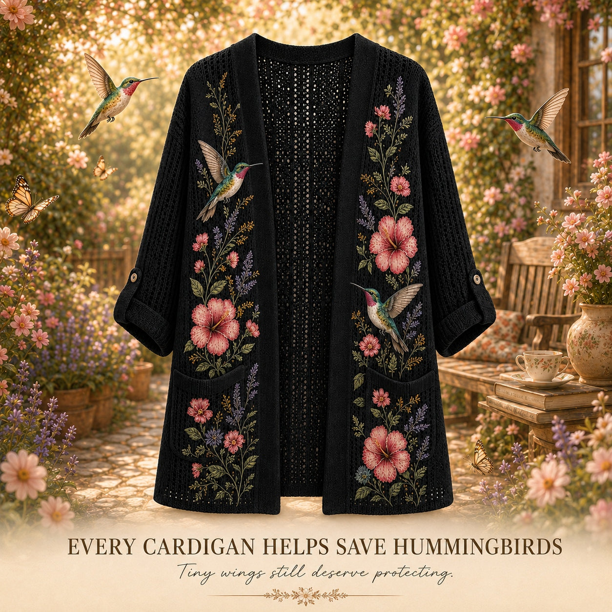 Women's Hummingbird Summer Knit Cardigan