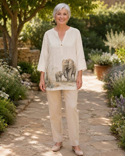 Women's Elephant Summer Blouse