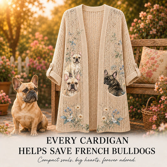 Women's French Bulldog Cardigan