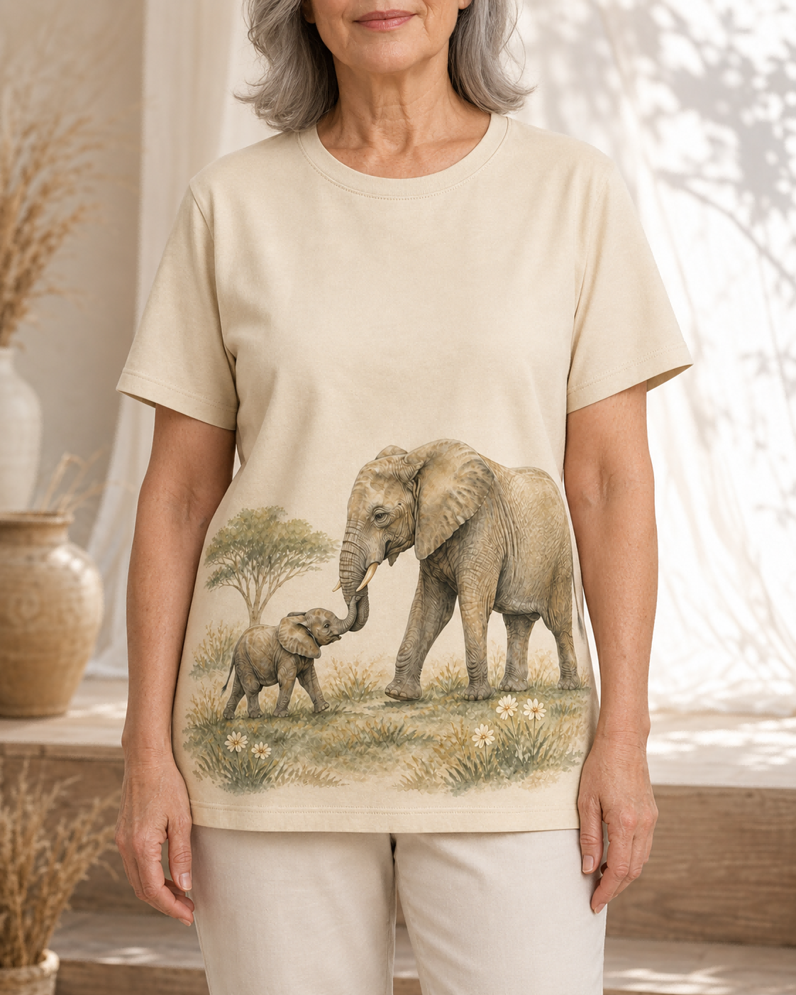 Women's Elephant Savanna Matriarch Summer Tee