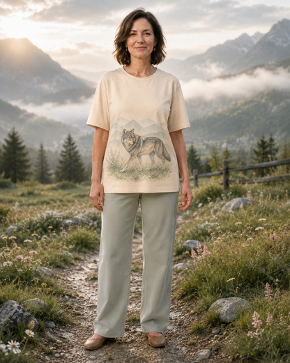 Women's Wolf Mountain Meadow Summer Tee lifestyle image 3