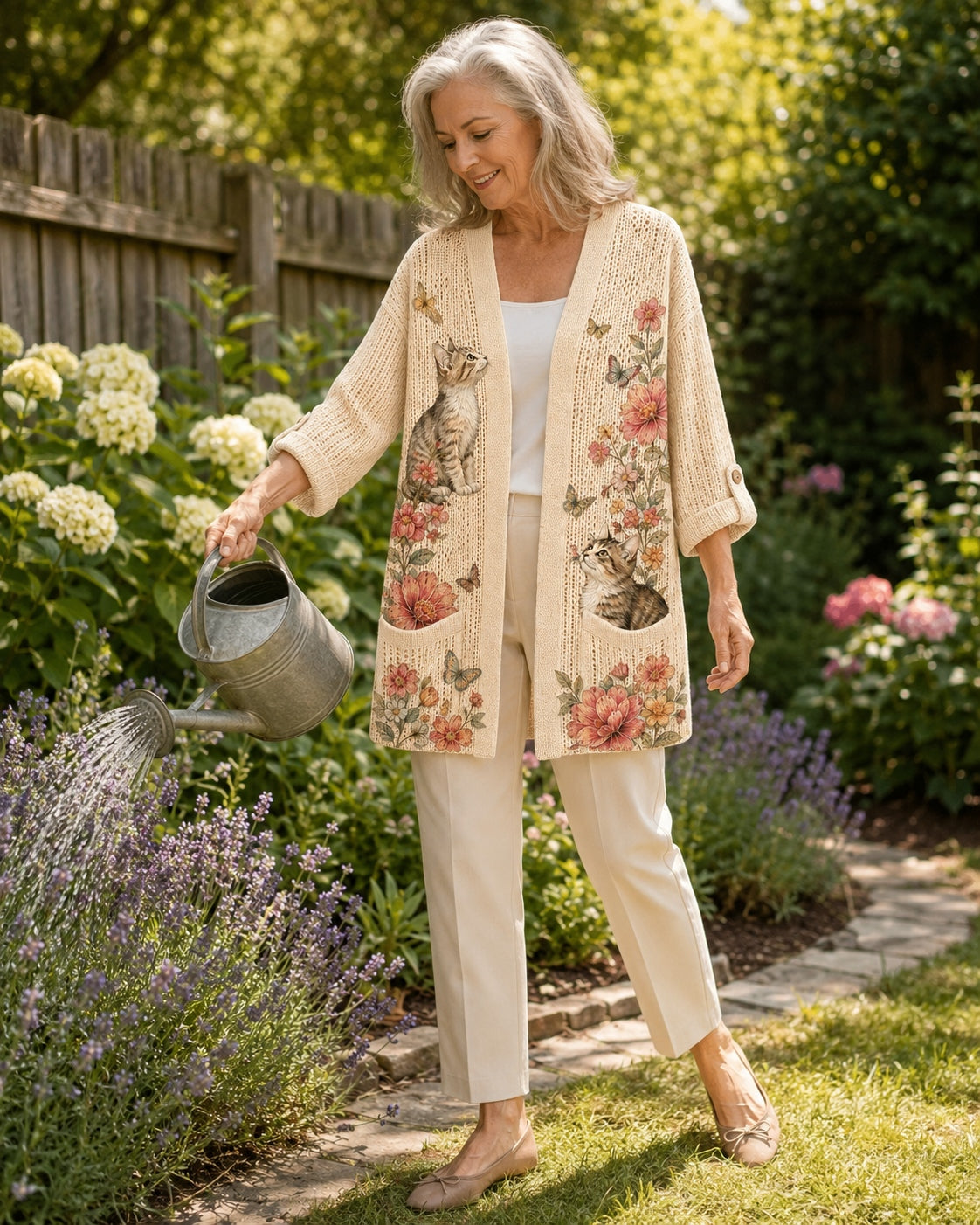 Women's Cat Summer Cardigan