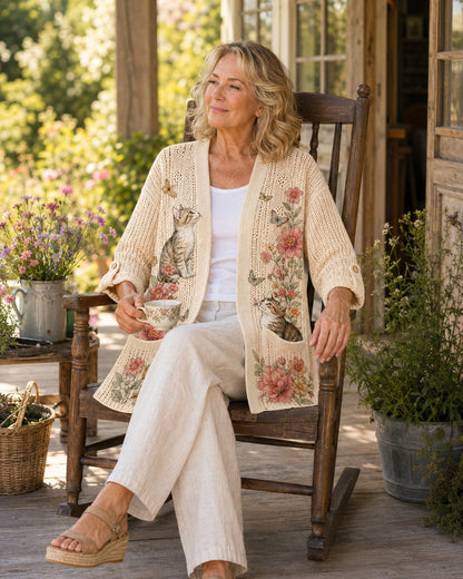 Women's Cat Summer Cardigan