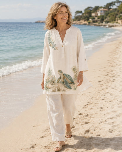 Women's Sea Turtle Summer Blouse