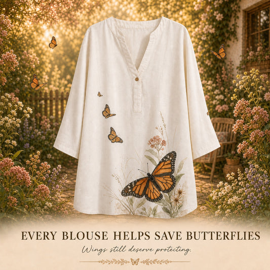 Women's Butterfly Summer Blouse