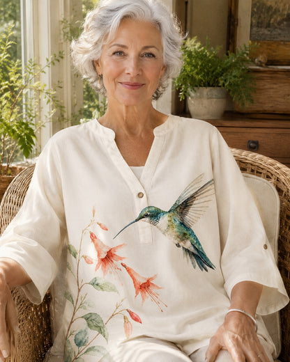 Women's Summer Hummingbird Blouse