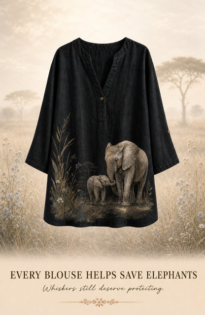Women's Elephant Summer Blouse