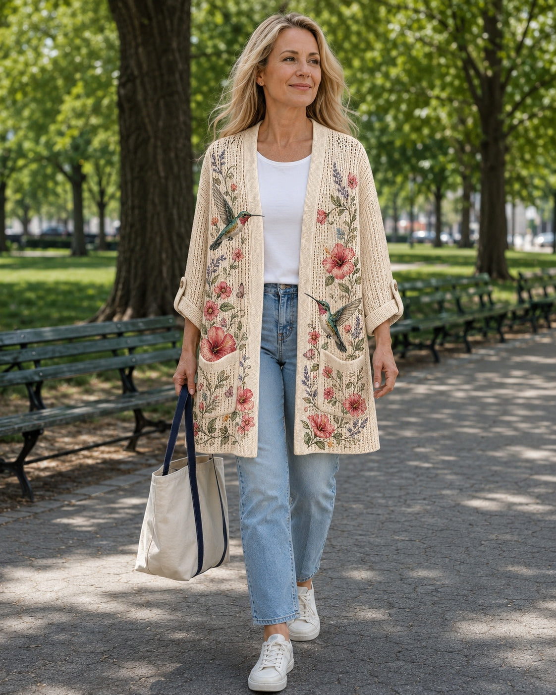 Women's Hummingbird Summer Knit Cardigan