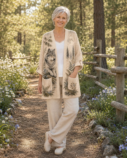 Women's Guardian Wolf Summer Cardigan