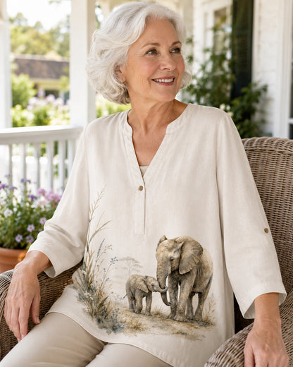 Women's Elephant Summer Blouse