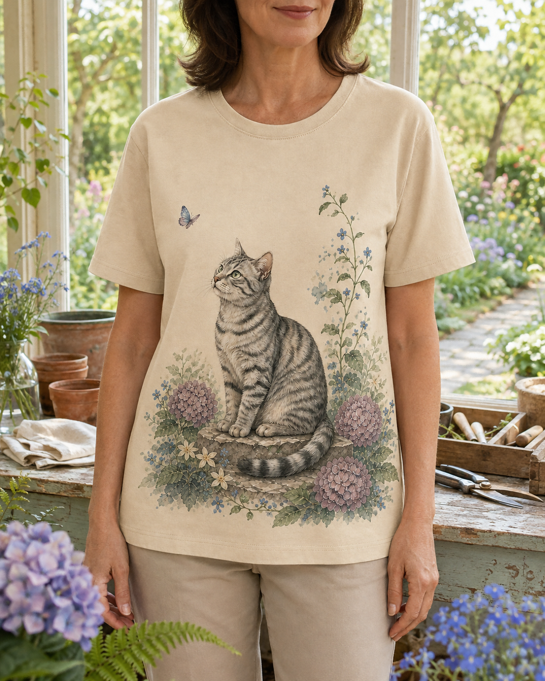 Women's Cat Tee lifestyle image 4