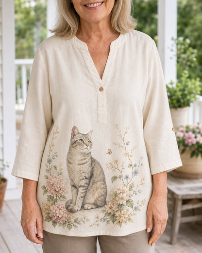 Women's Cat Summer Blouse