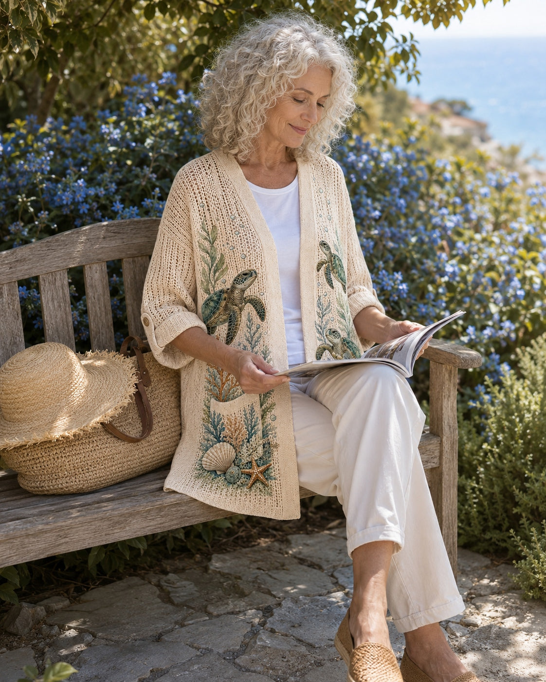 Women's Sea Turtle Summer Cardigan