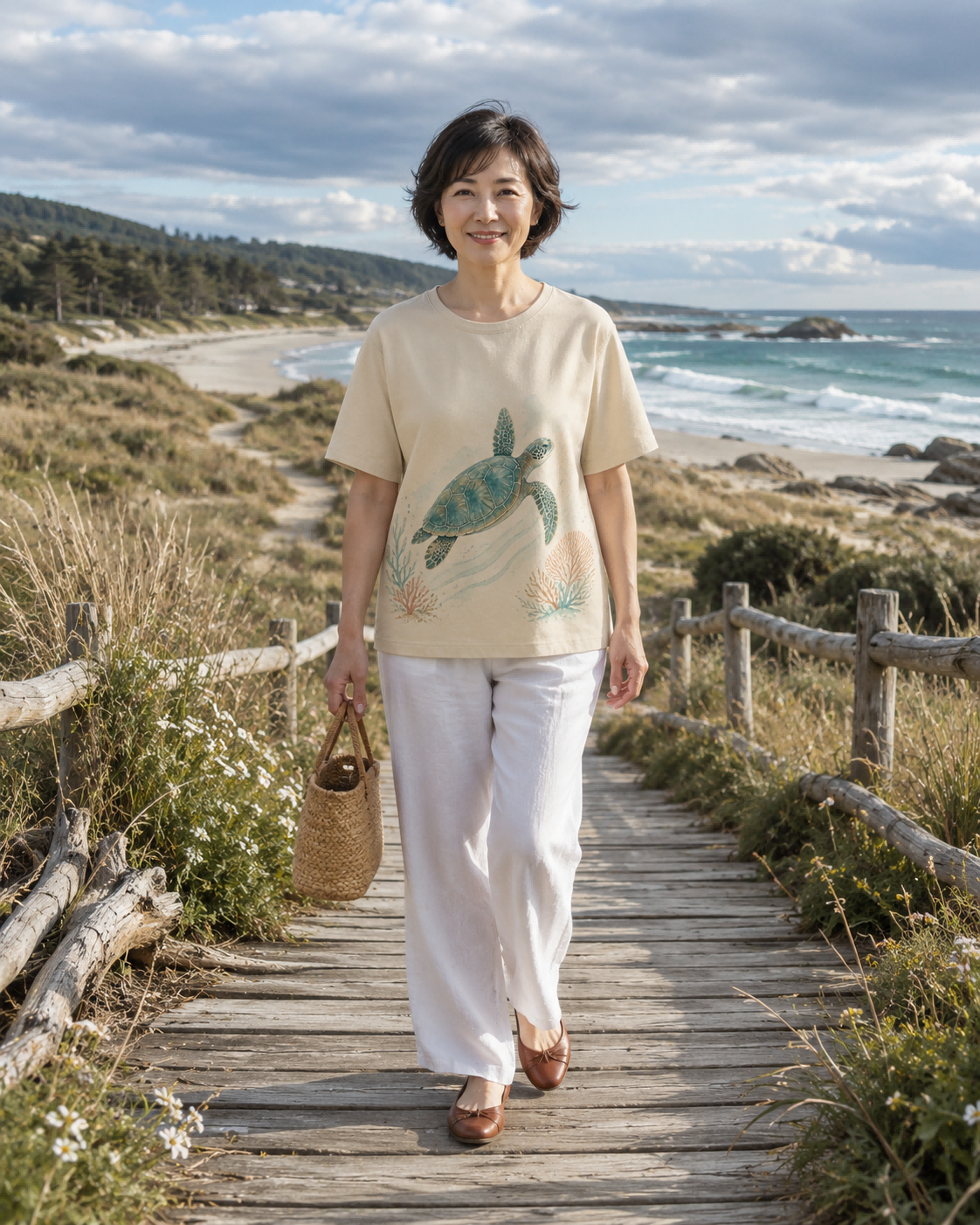 Women's Sea Turtle Reef Passage Summer Tee lifestyle image 2