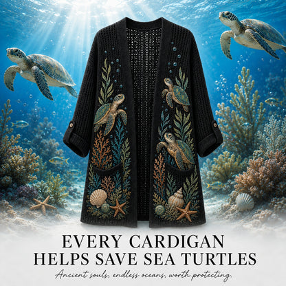 Women's Sea Turtle Summer Cardigan