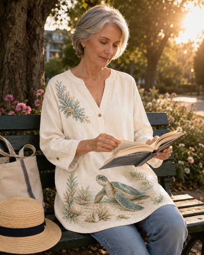 Women's Sea Turtle Summer Blouse