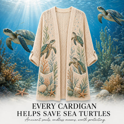 Women's Sea Turtle Summer Cardigan