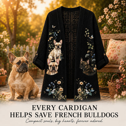 Women's French Bulldog Cardigan