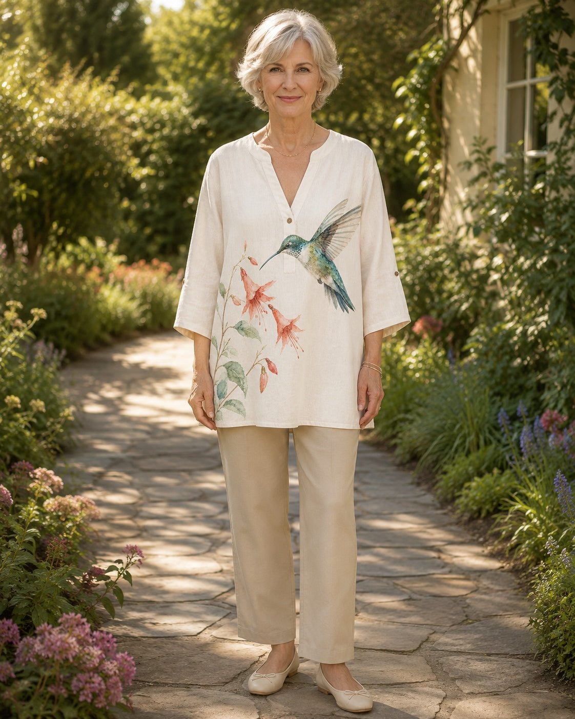 Women's Summer Hummingbird Blouse