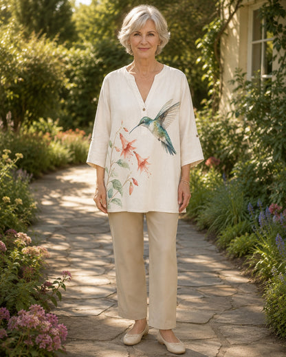 Women's Summer Hummingbird Blouse