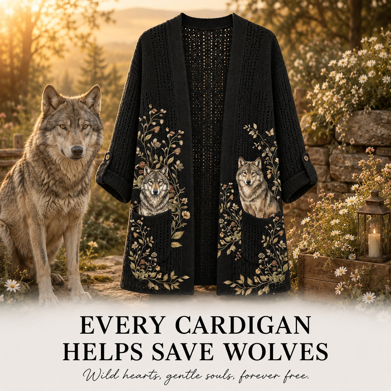 Women's Wolf Summer Cardigan