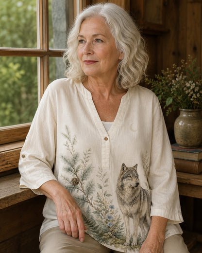Women's Wolf Summer Blouse