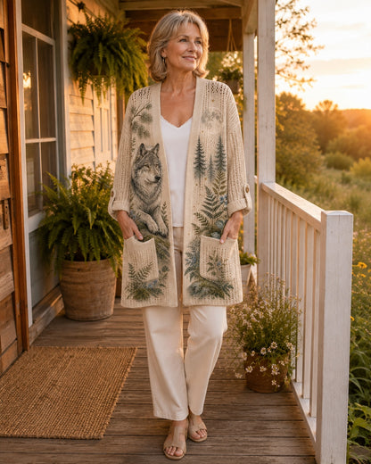 Women's Guardian Wolf Summer Cardigan