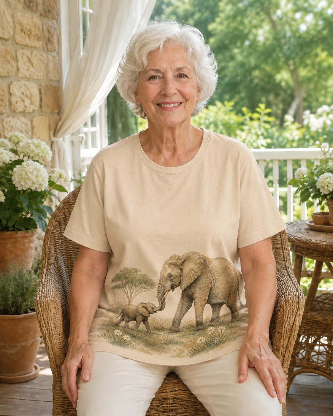 Women's Elephant Savanna Matriarch Summer Tee
