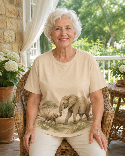 Women's Elephant Savanna Matriarch Summer Tee