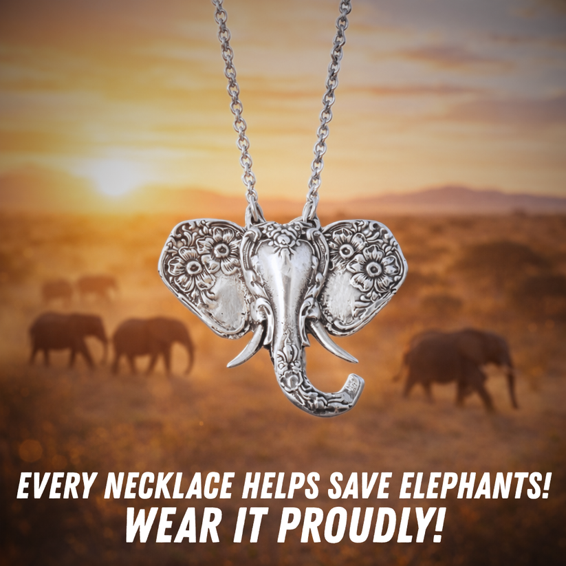 Save The Elephants Necklace (925 Sterling Silver)