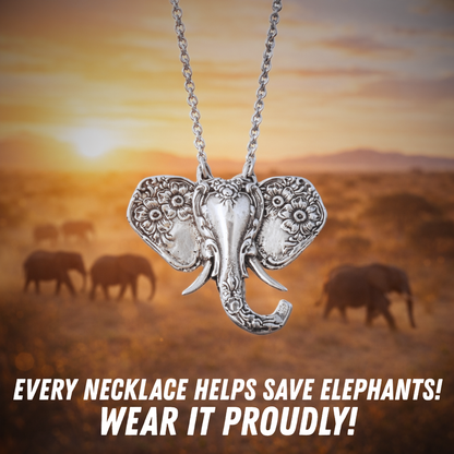 Save The Elephants Necklace (925 Sterling Silver)