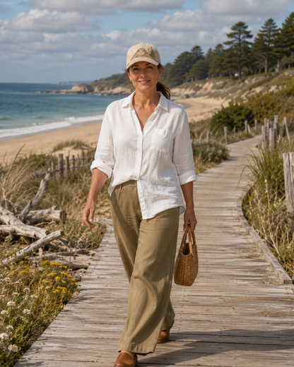 Sea Turtle Ocean Peek Embroidered Washed Cap