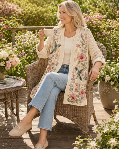 Women's Hummingbird Summer Knit Cardigan