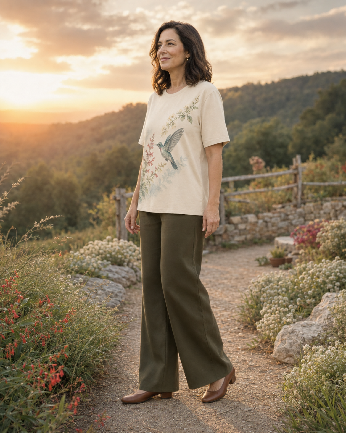 Women's Hummingbird Nectar Trail Summer Tee
