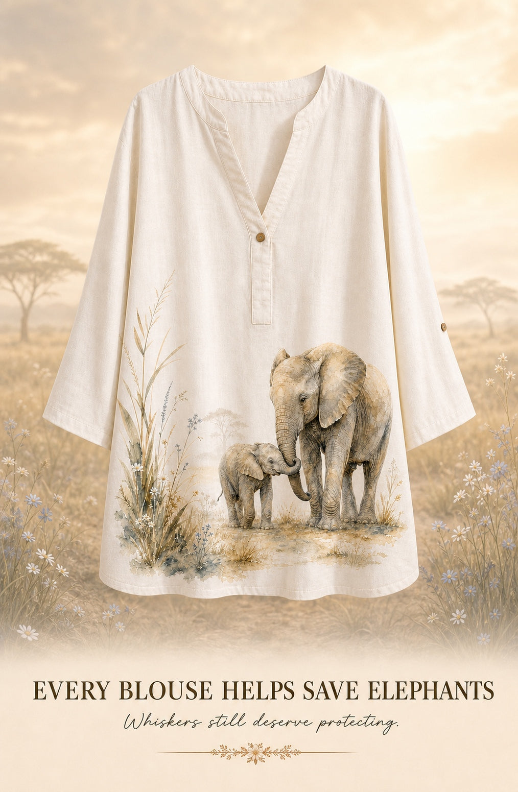 Women's Elephant Summer Blouse