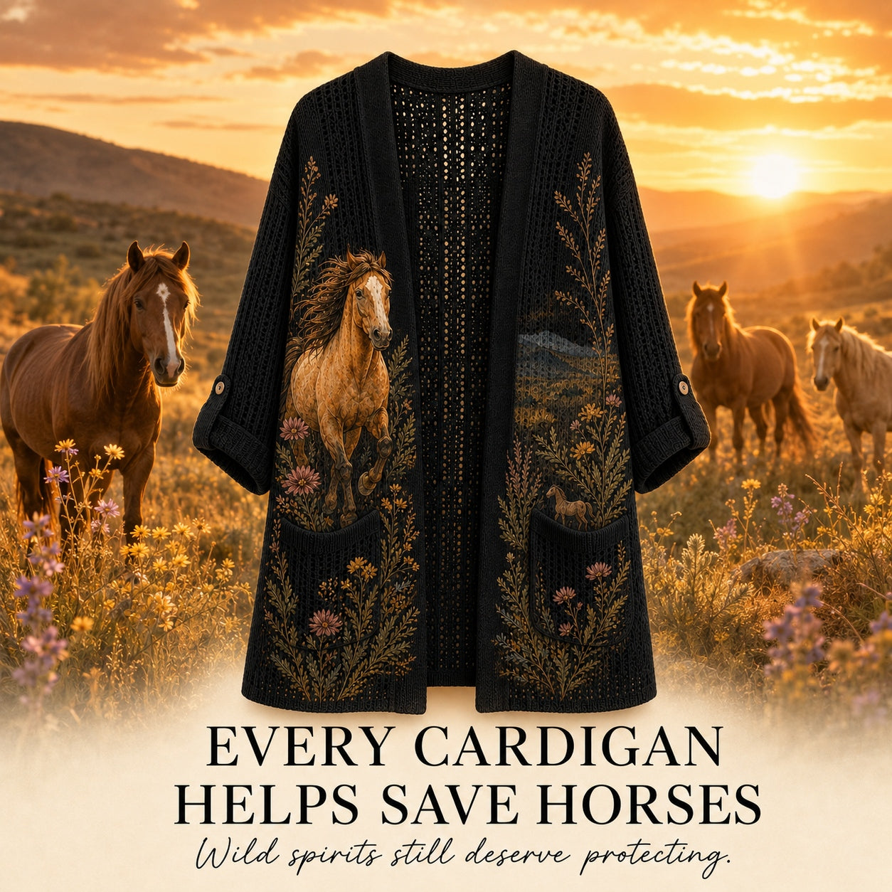 Women's Horse Summer Cardigan