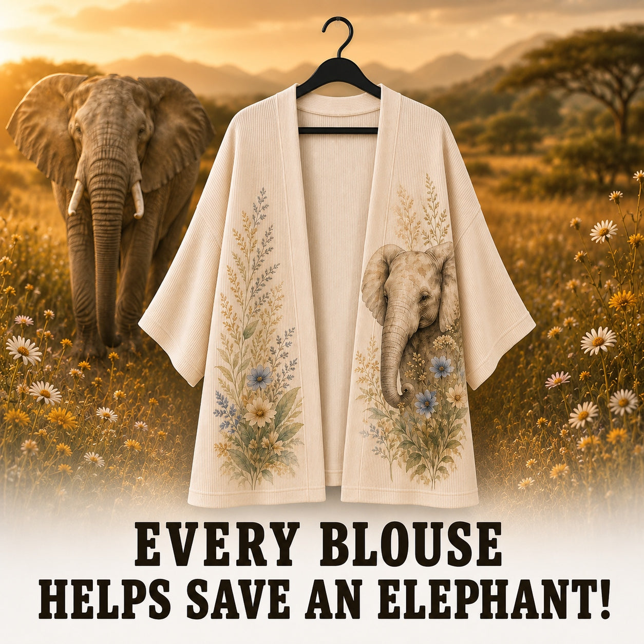 Women's Elephant Summer Cardigan