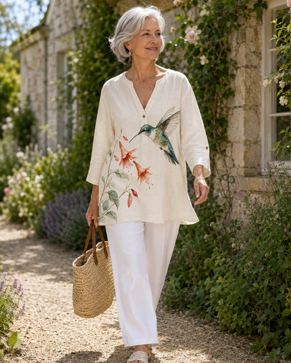 Women's Summer Hummingbird Blouse
