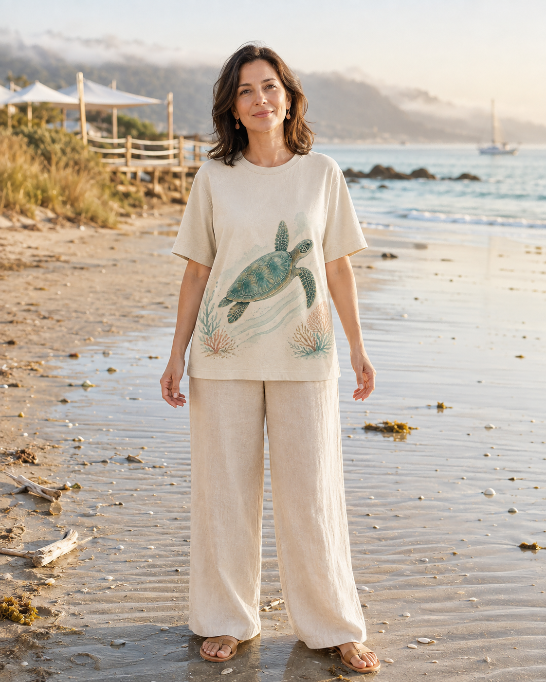 Women's Sea Turtle Reef Passage Summer Tee lifestyle image 1