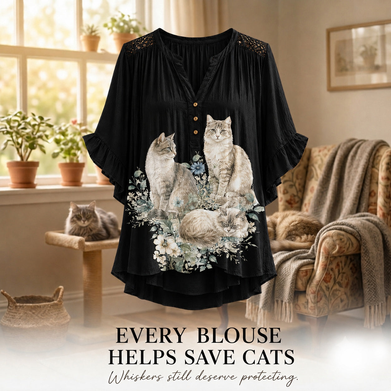 Lightweight Cat Blouse
