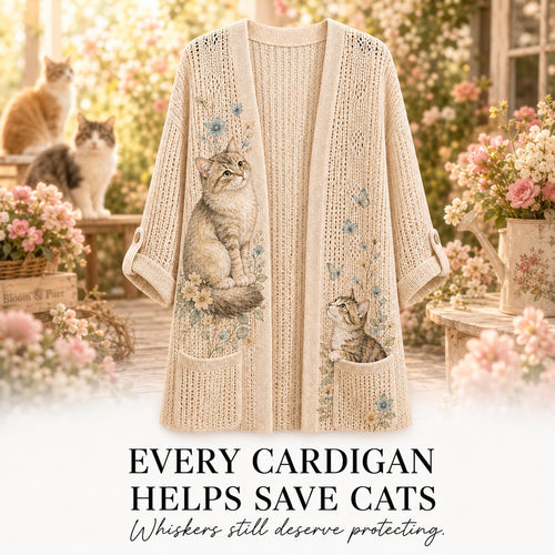 Women's Garden Cat Summer Cardigan