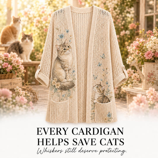 Women's Garden Cat Summer Cardigan