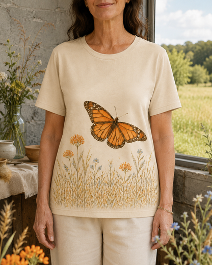 Women's Butterfly Meadow Passage Summer Tee lifestyle image 5