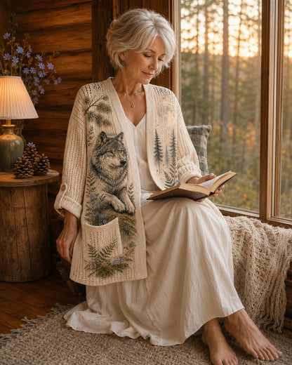 Women's Guardian Wolf Summer Cardigan